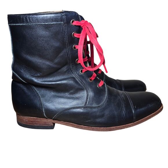 Sitrana Mens Boots Black Full Grain Leather Hand Made Chile Calf US Mens 8-8.5 main image 5